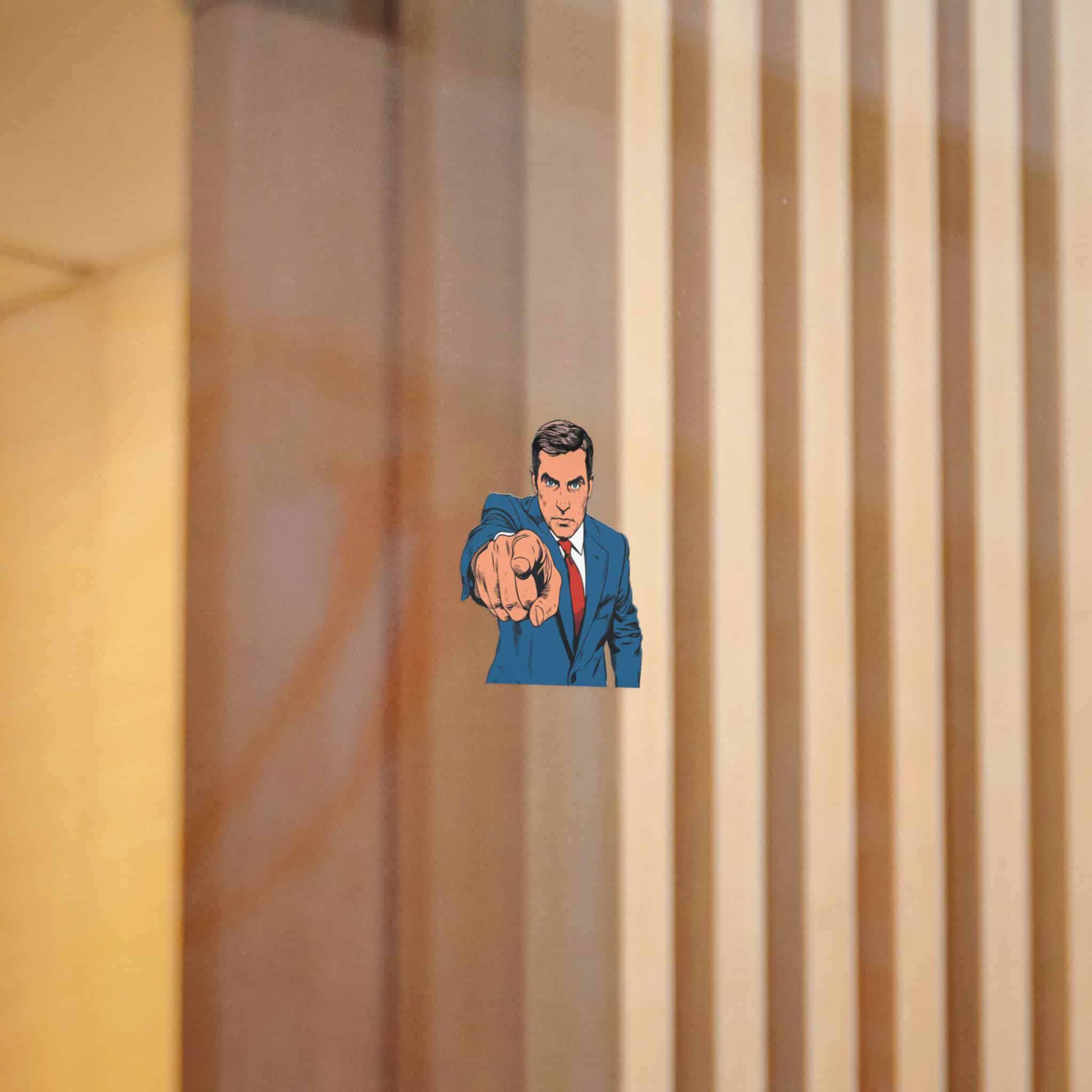 Profesional Joven Ejecutivo Masculino Senalando Usted Concepto Negocio Ilustracion Vectorial Die Cut Stickers Dtf - Image 2