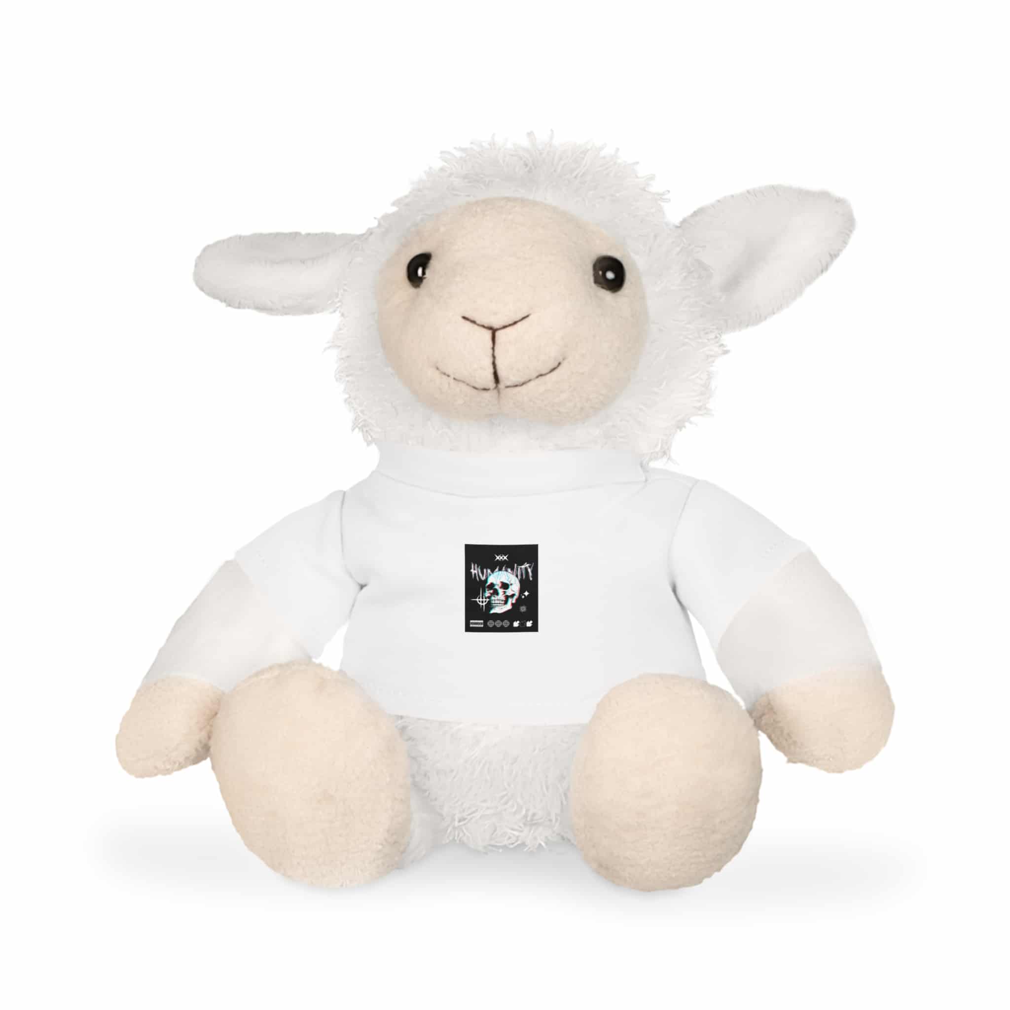 Typography T Shirt Design Humanity Plush Toy With T Shirt - Image 10