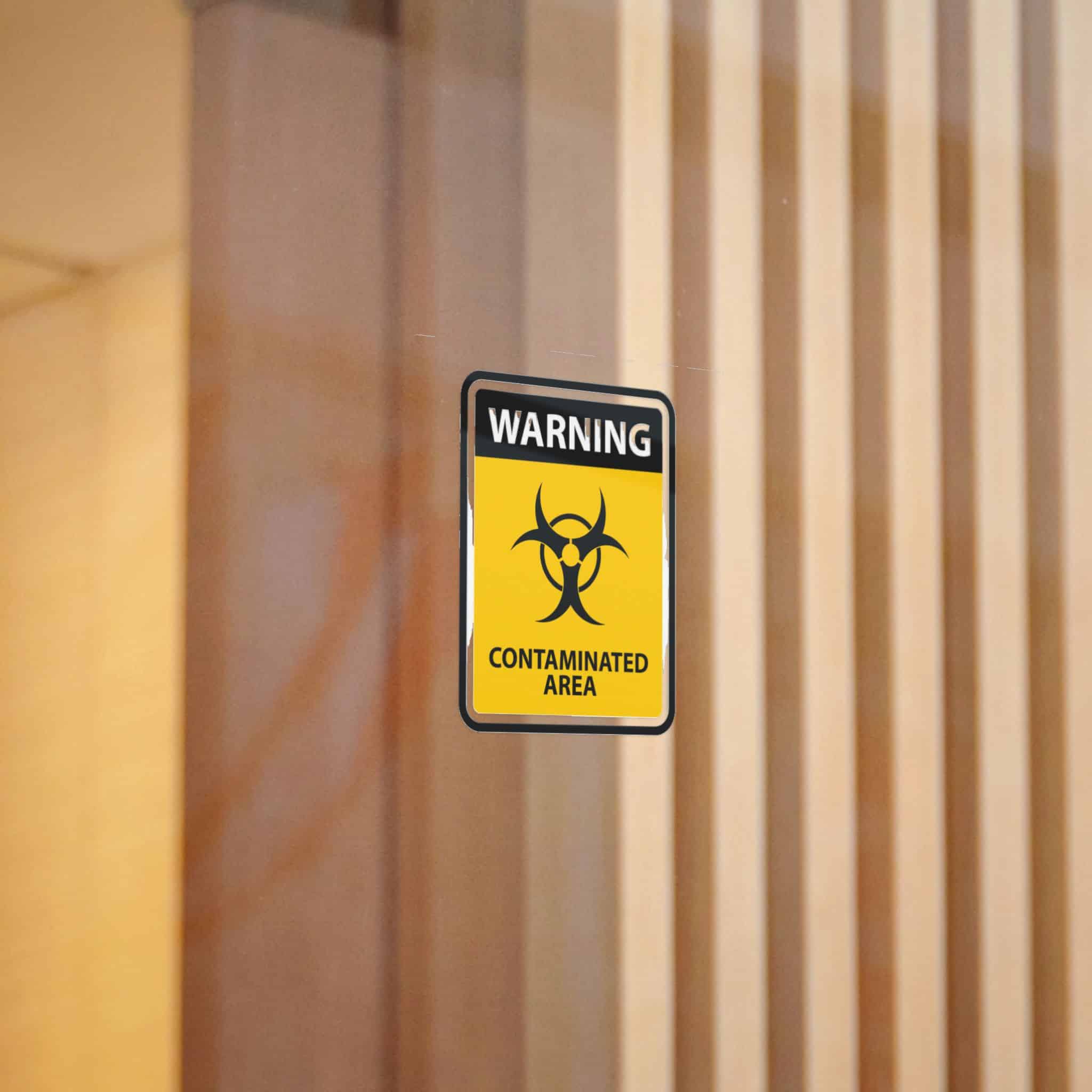 Warning Contaminated Area Die Cut Stickers Dtf - Image 10