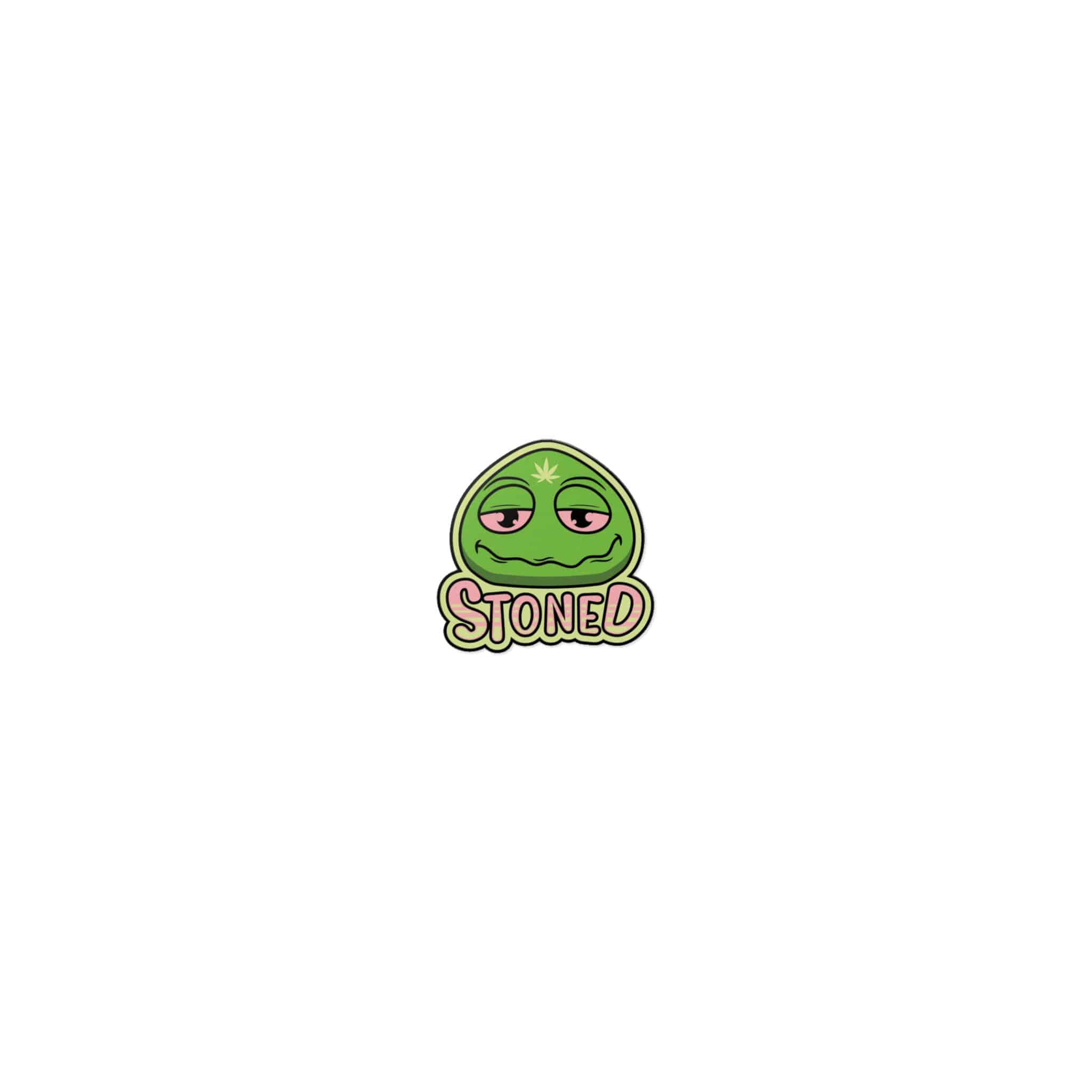 Stoned Emoji Red Eye Sticker Lips Mouth Smoking Quote Vector Shirt Print Design Die Cut Stickers Dtf - Image 7