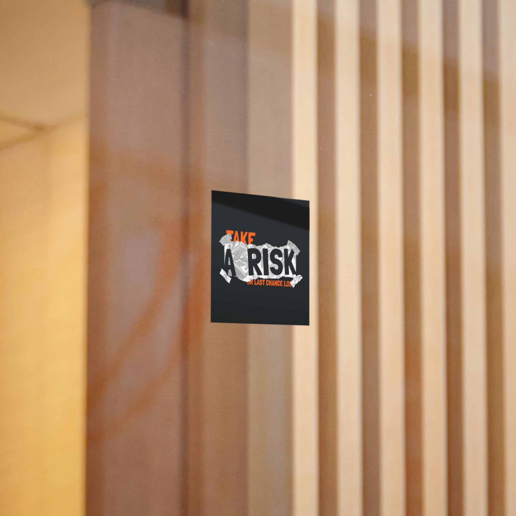 Take A Risk Slogan Simple Vintage Fashion Die Cut Stickers Dtf - Image 2