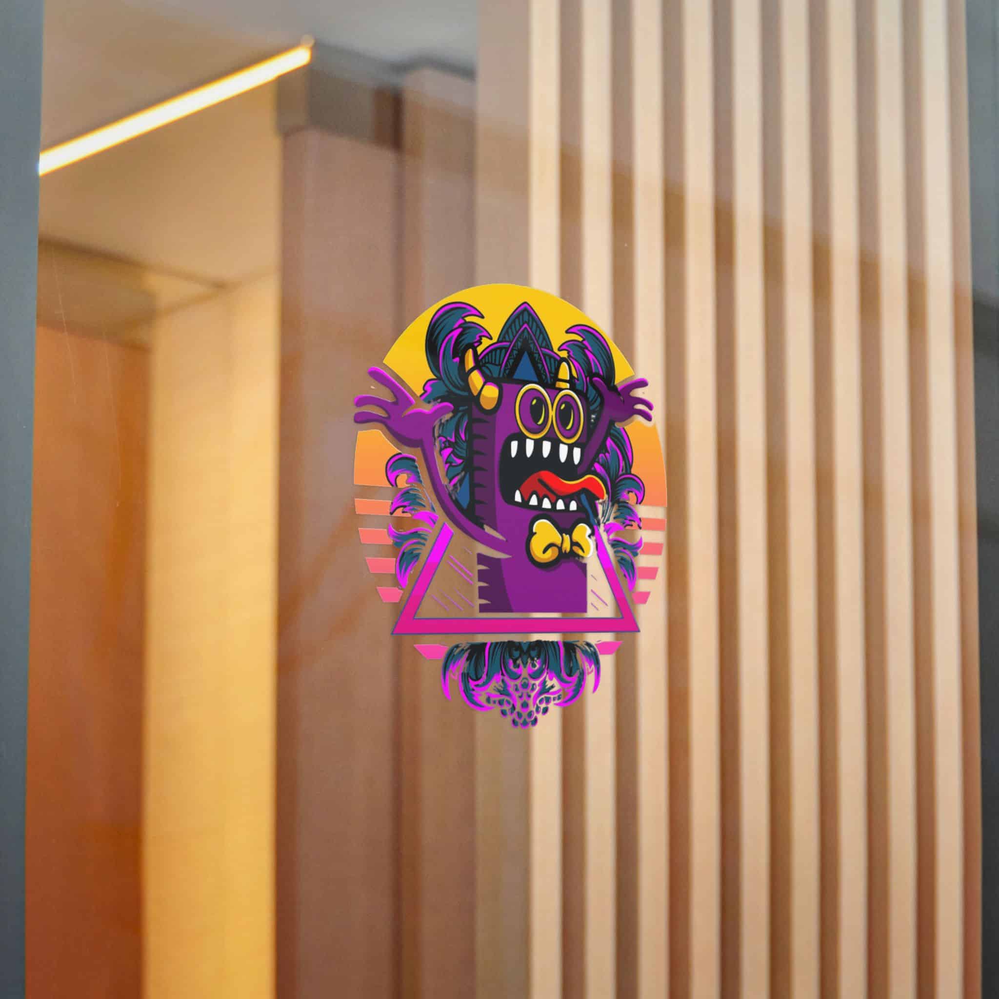 Surprised Purple Monster With Yellow Bow Tie Die Cut Stickers Dtf - Image 20