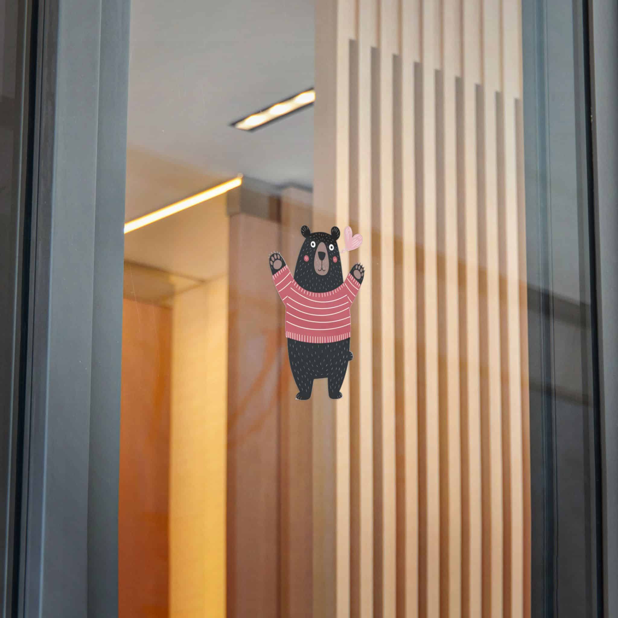 Cute Cartoon Black Bear Isolated White Background Die Cut Stickers Dtf - Image 24