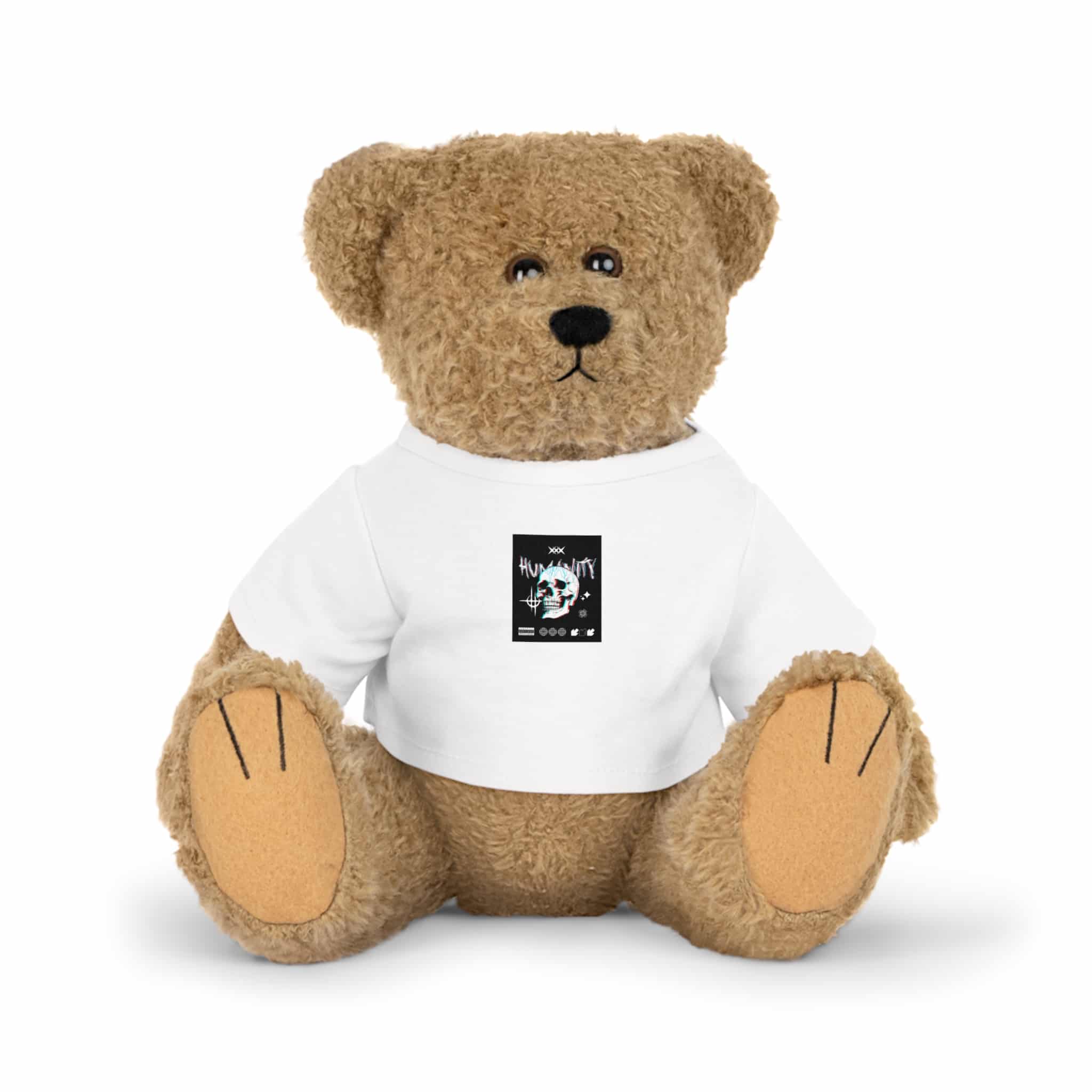 Typography T Shirt Design Humanity Plush Toy With T Shirt