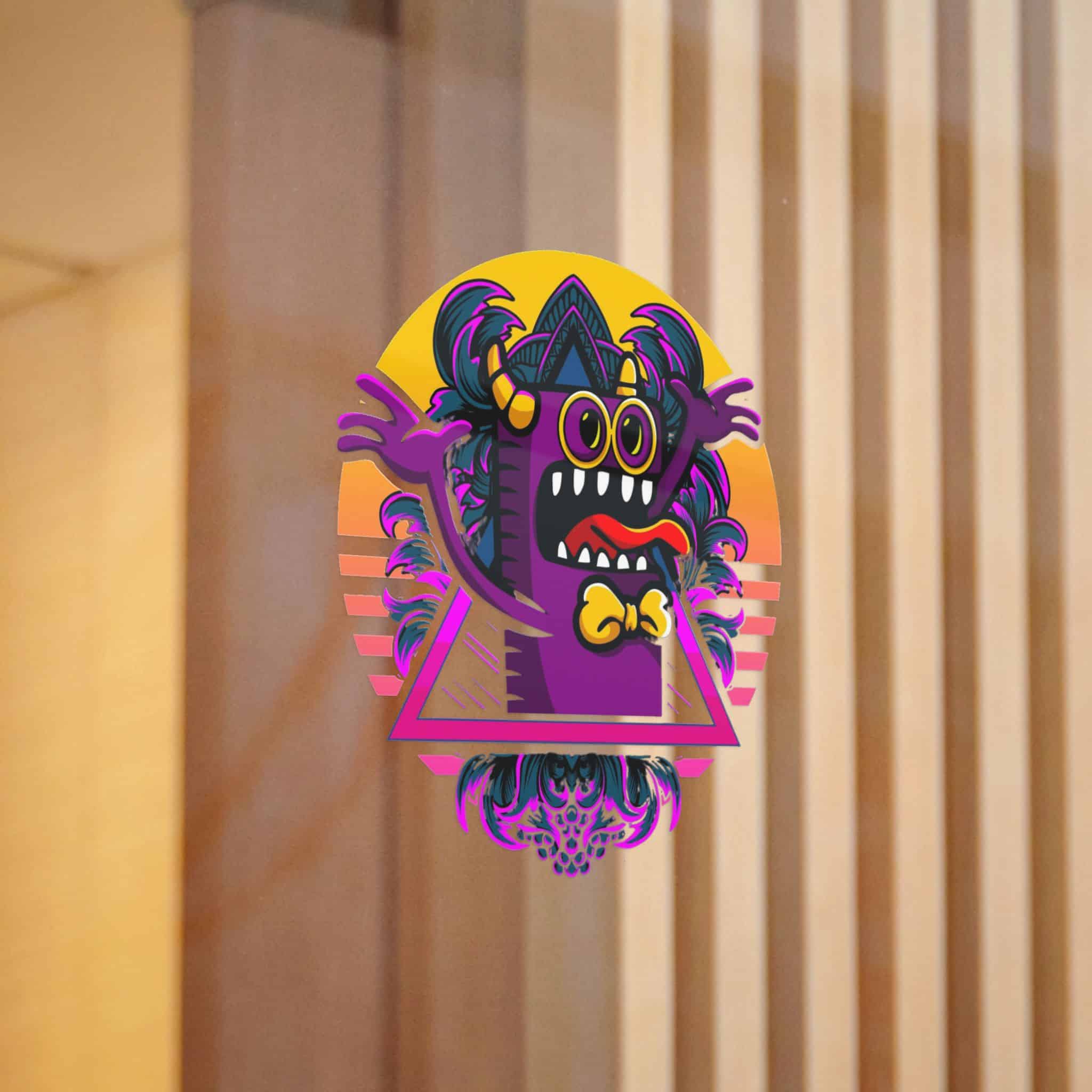 Surprised Purple Monster With Yellow Bow Tie Die Cut Stickers Dtf - Image 12