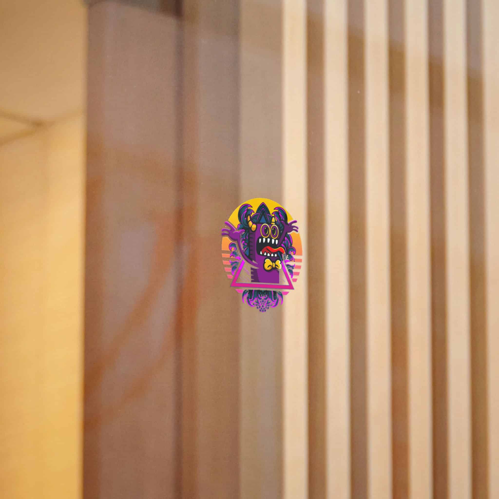 Surprised Purple Monster With Yellow Bow Tie Die Cut Stickers Dtf - Image 8