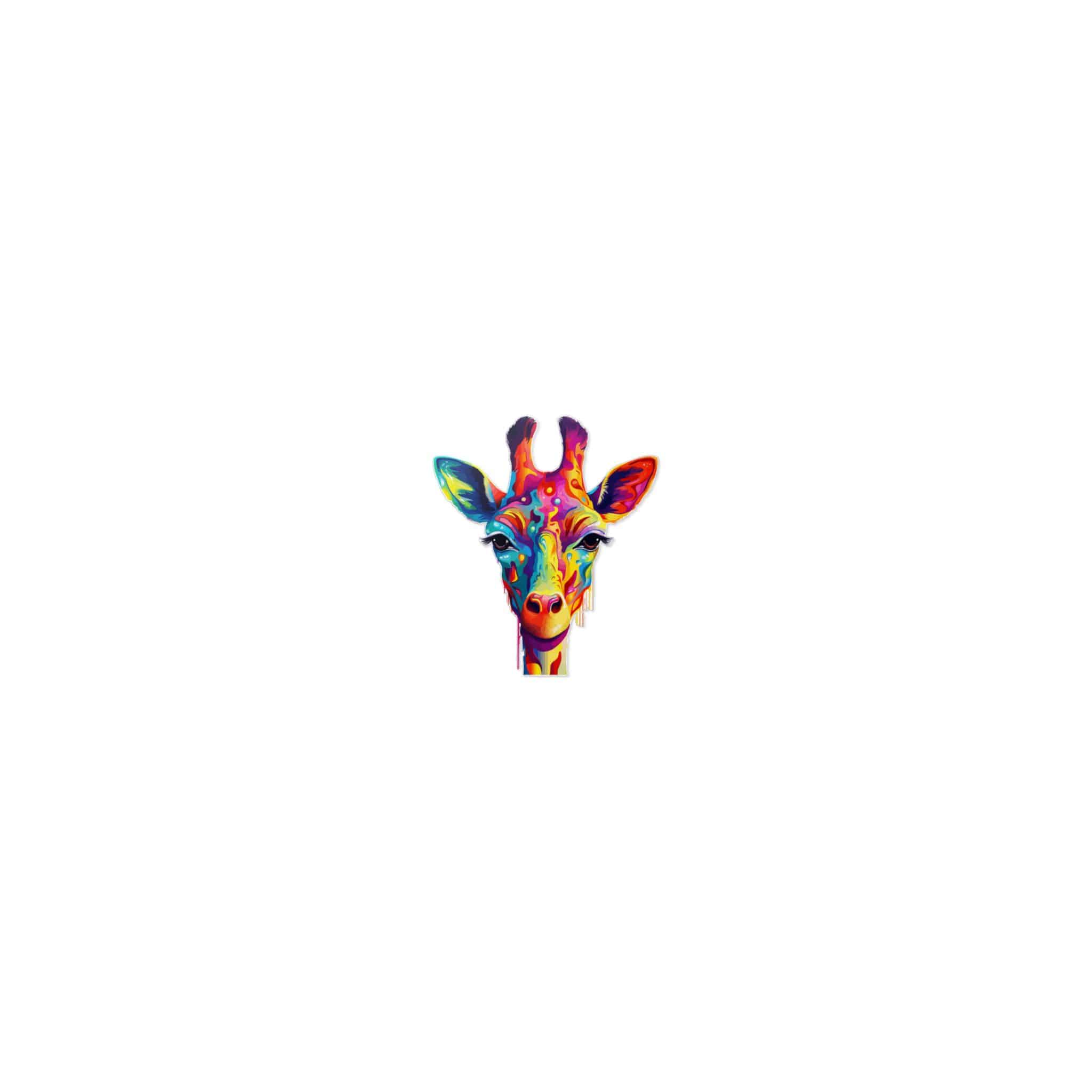 Vibrant Modern Giraffe Fantasy Background 2 Die Cut Stickers Dtf - Image 7