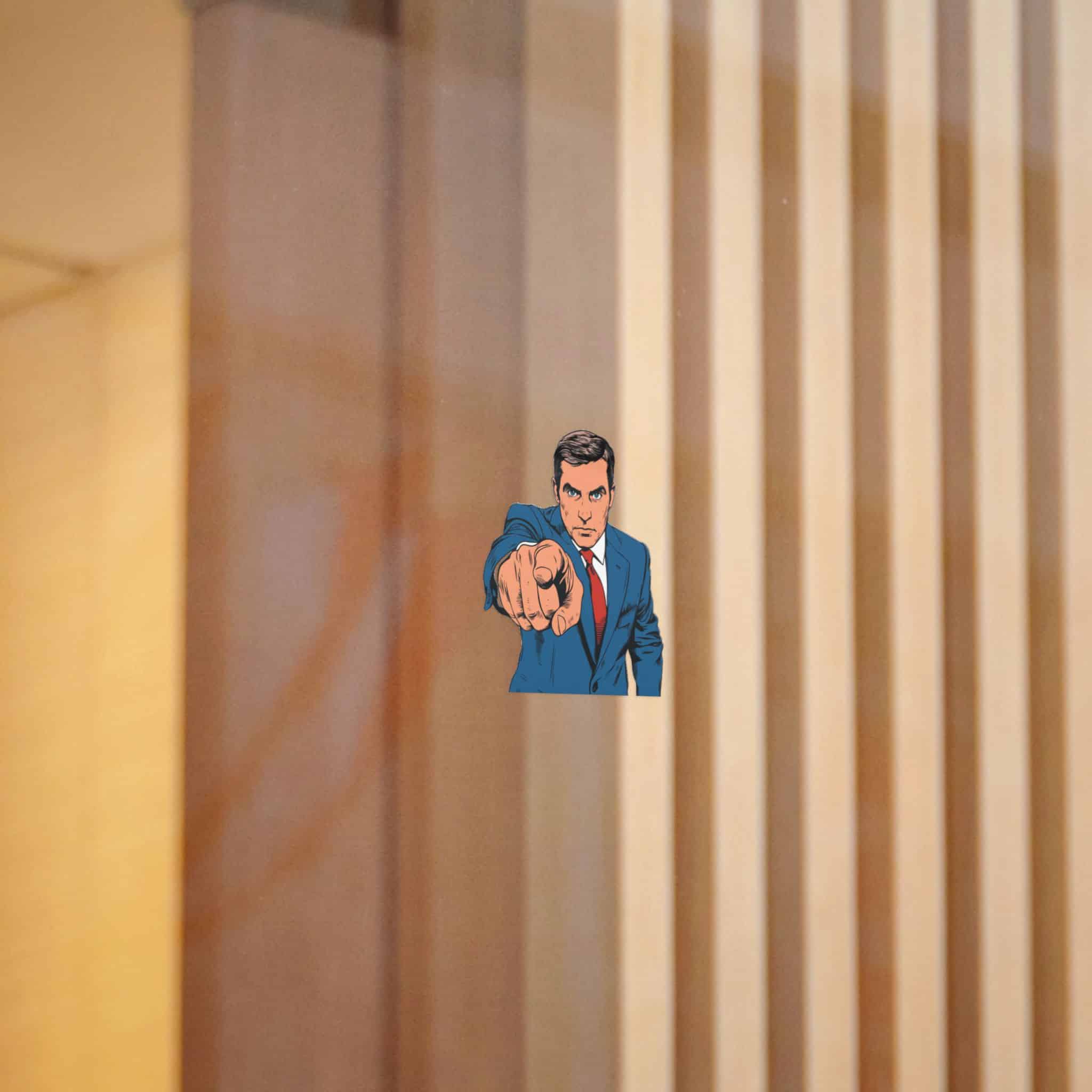 Profesional Joven Ejecutivo Masculino Senalando Usted Concepto Negocio Ilustracion Vectorial Die Cut Stickers Dtf - Image 8