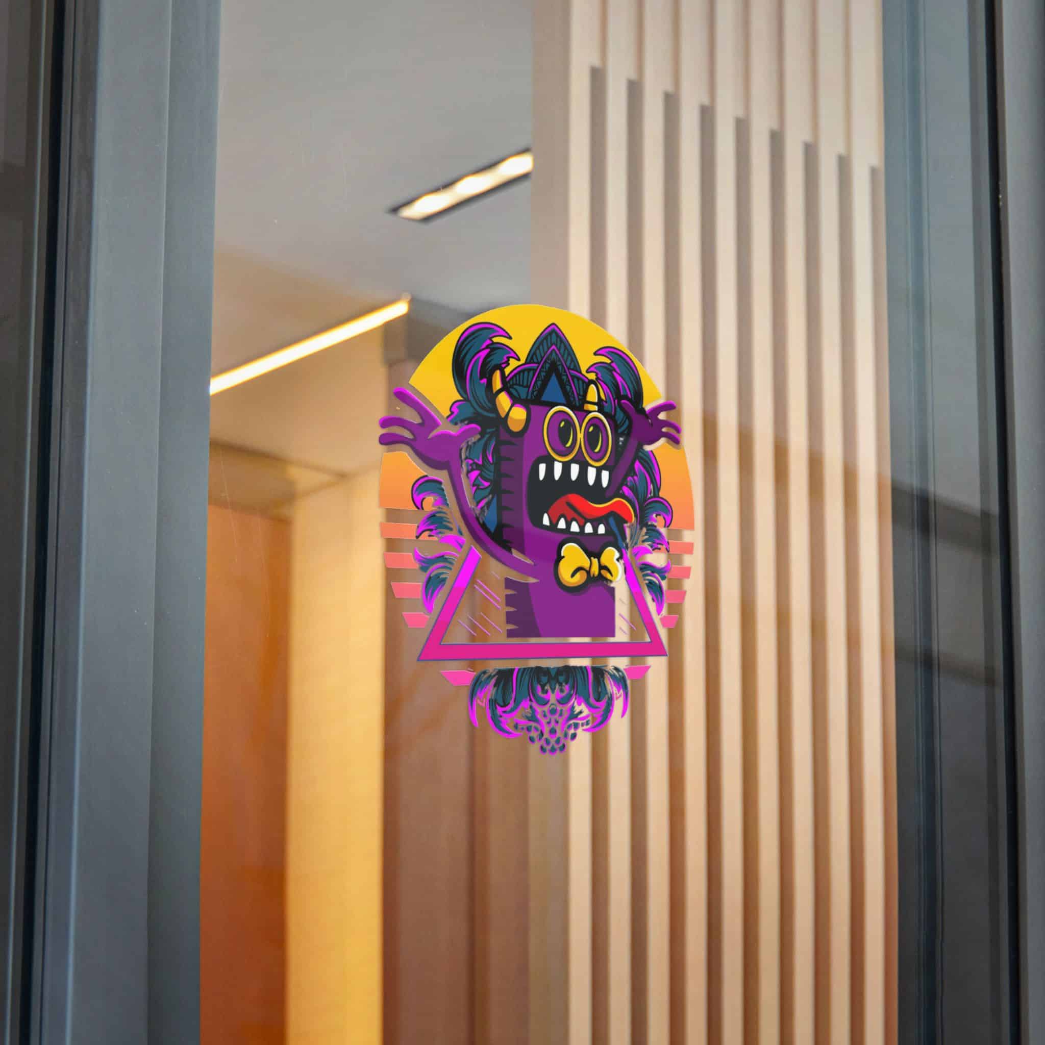 Surprised Purple Monster With Yellow Bow Tie Die Cut Stickers Dtf - Image 28
