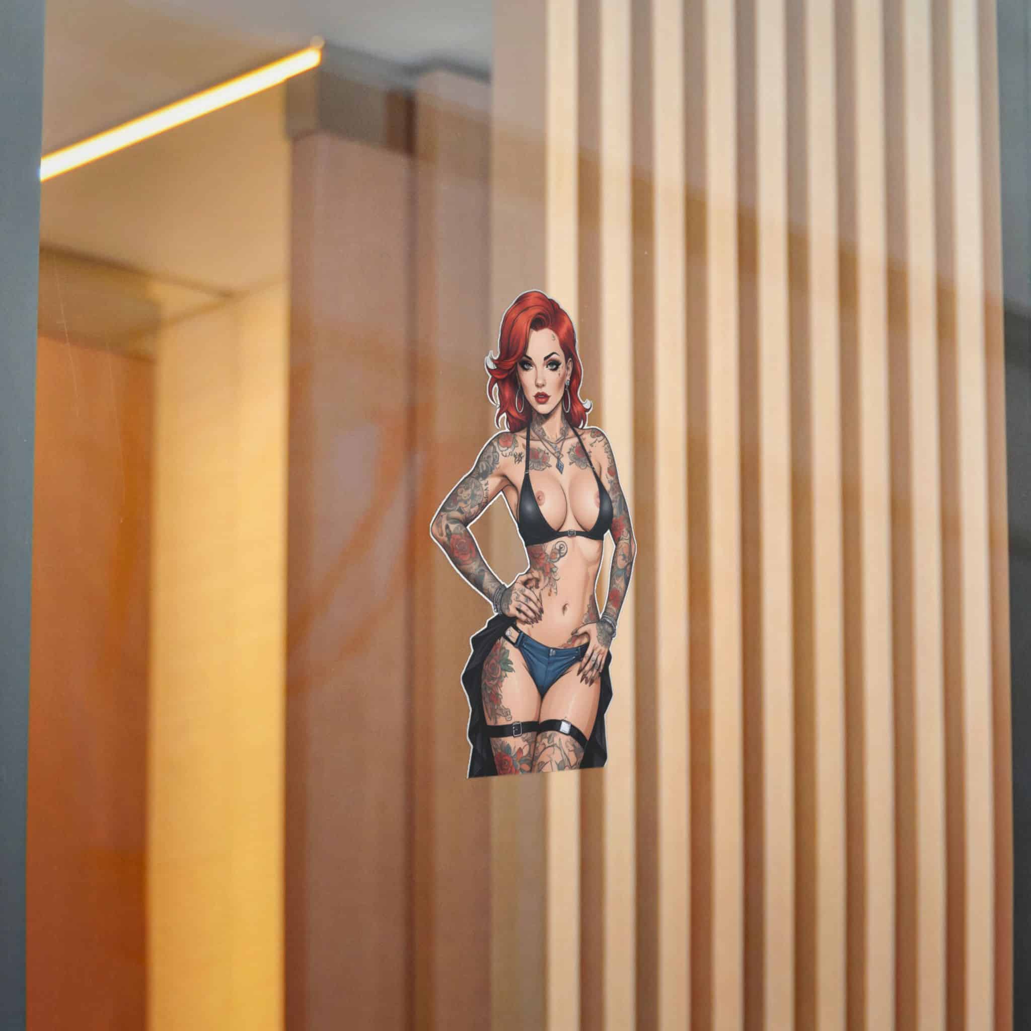 Tattooed Sexy Woman 26 Die Cut Stickers Dtf - Image 20