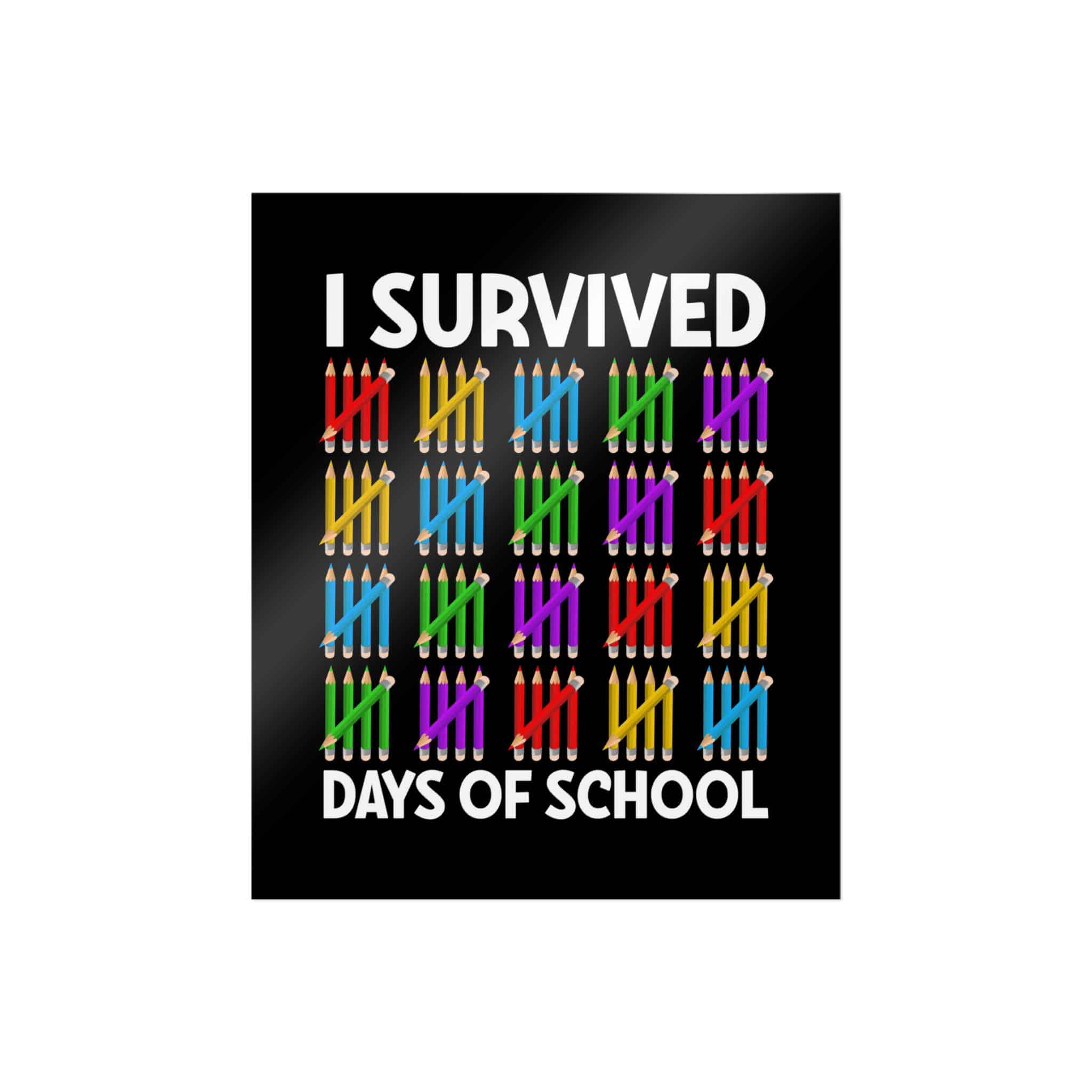 I Survived 100 Days of School Die Cut Stickers Dtf - Image 15