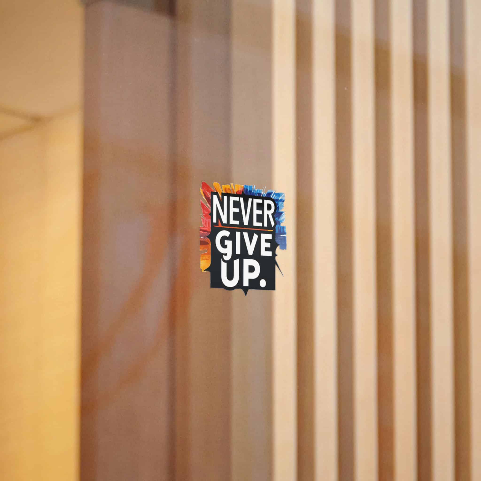 Never Give Up 2 1 Die Cut Stickers Dtf - Image 2