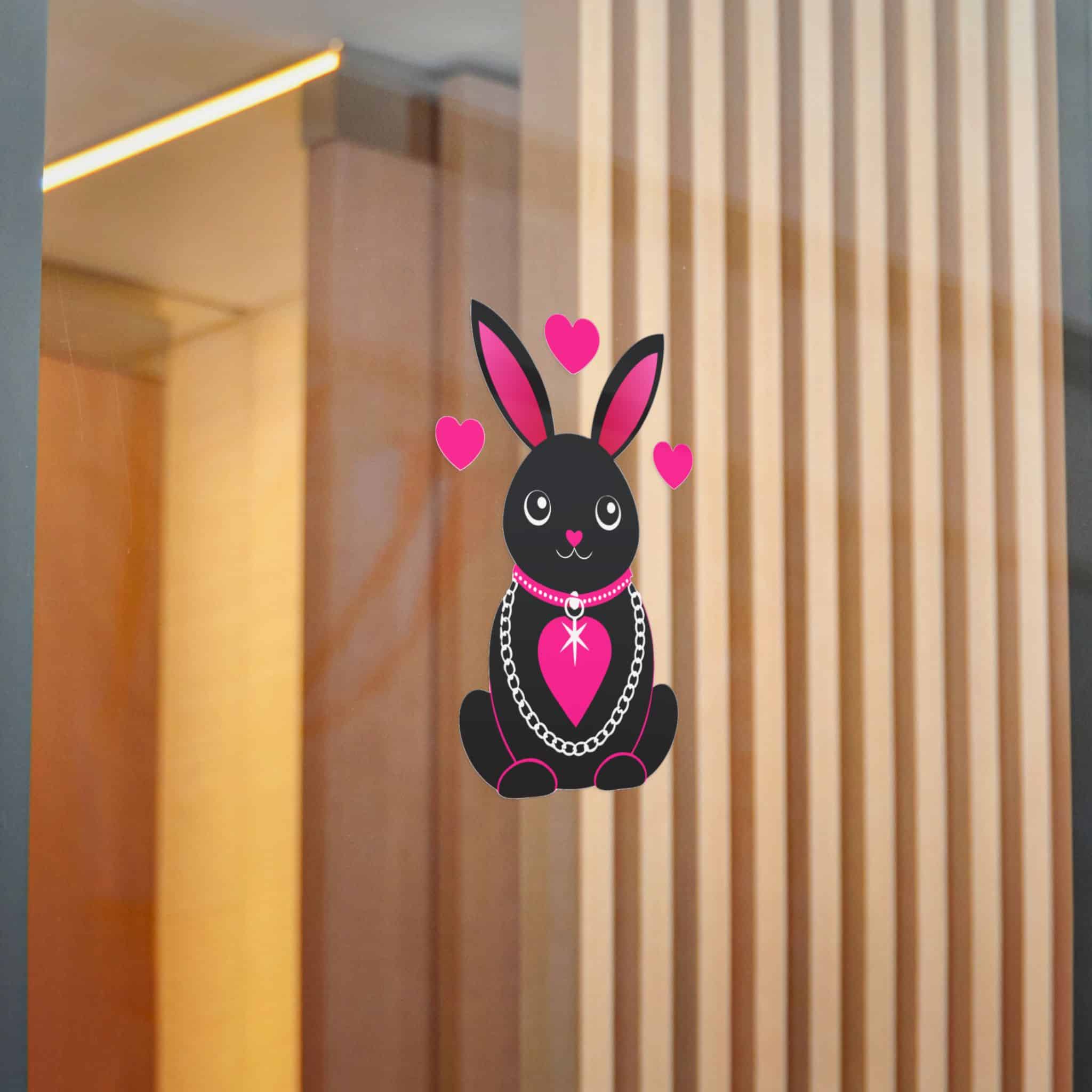 Cute Rabbit With Loveshaped Chain Die Cut Stickers Dtf - Image 20