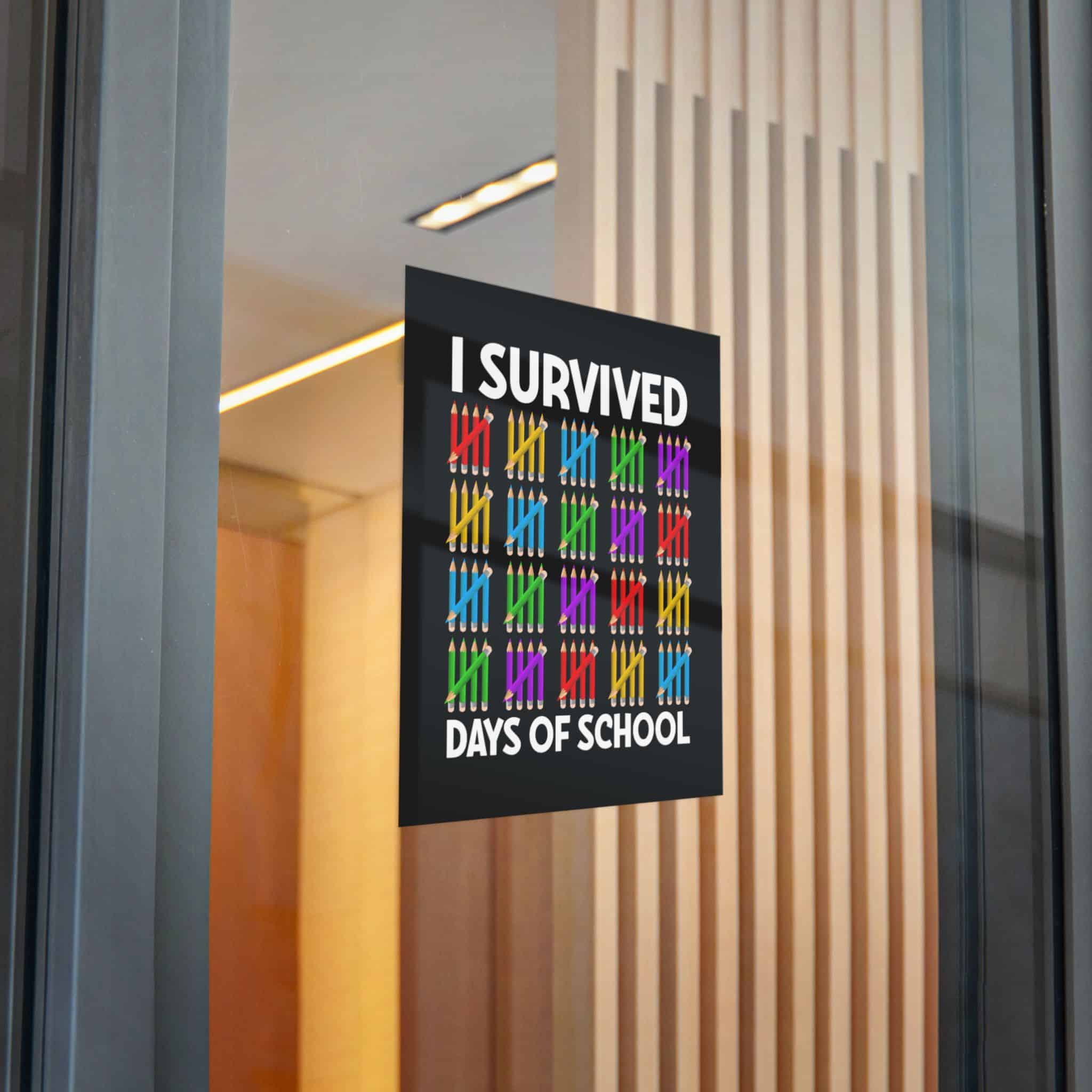 I Survived 100 Days of School Die Cut Stickers Dtf - Image 28