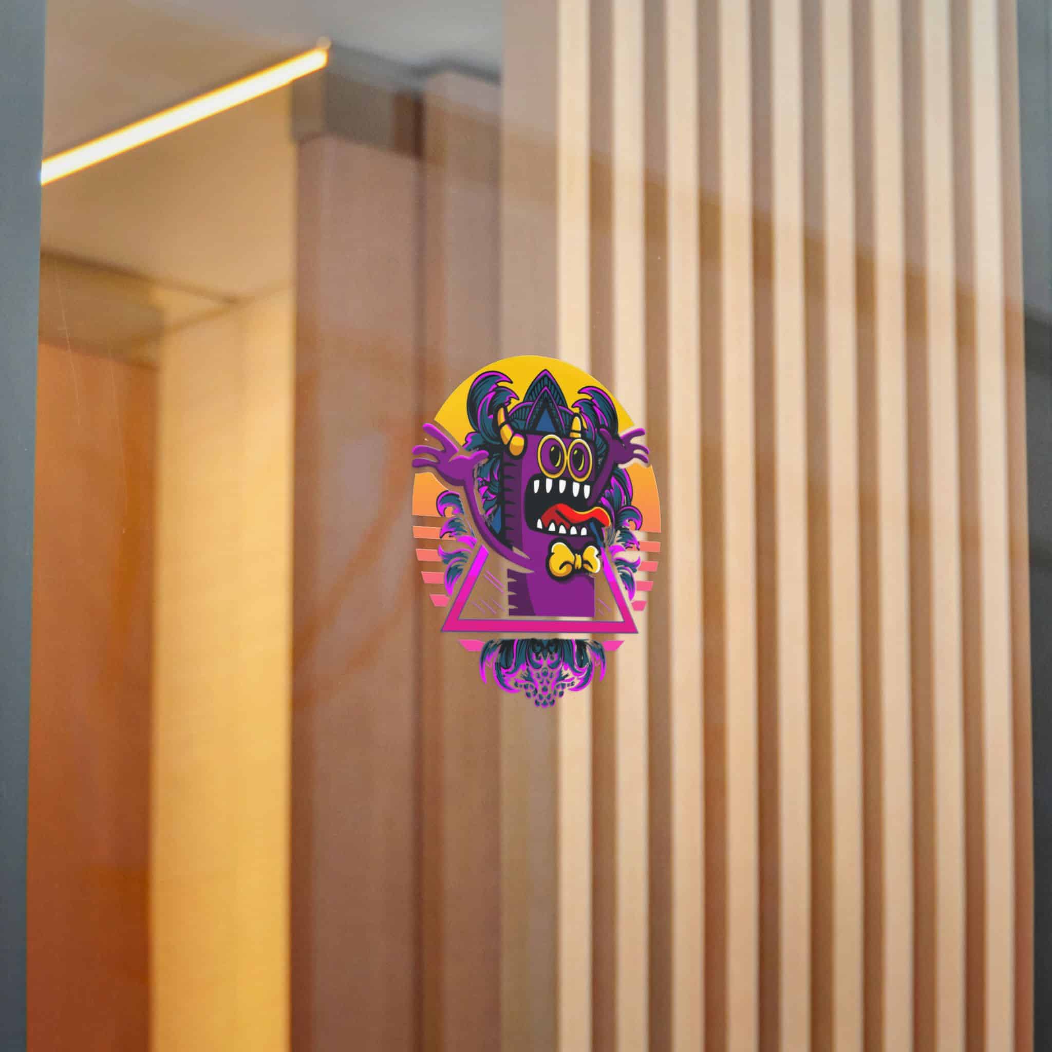 Surprised Purple Monster With Yellow Bow Tie Die Cut Stickers Dtf - Image 14