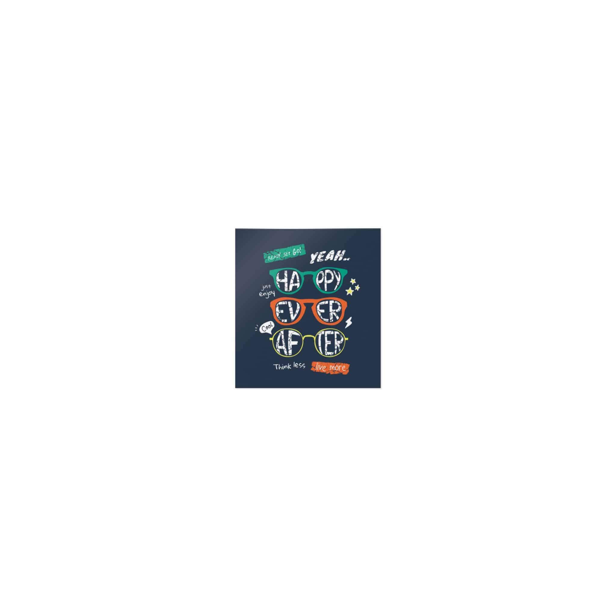 Happy Ever After Colorful Sunglasses Illustration Boy Fashion Print Die Cut Stickers Dtf - Image 7