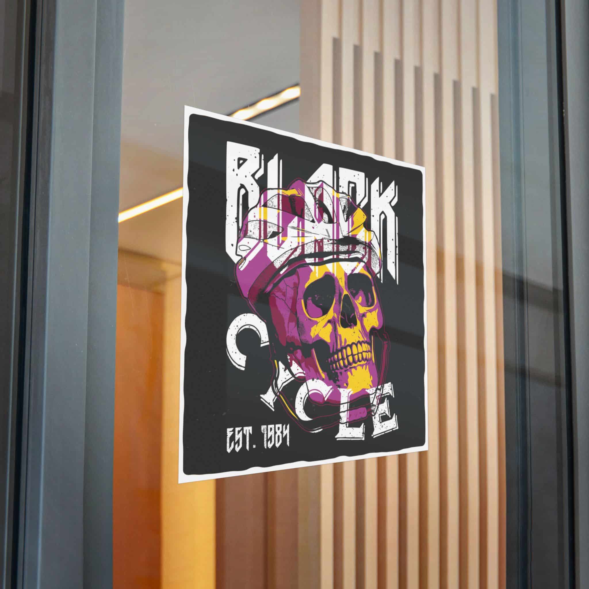 Tshirt Poster Design With Skull Bicycle Helmet Die Cut Stickers Dtf - Image 30