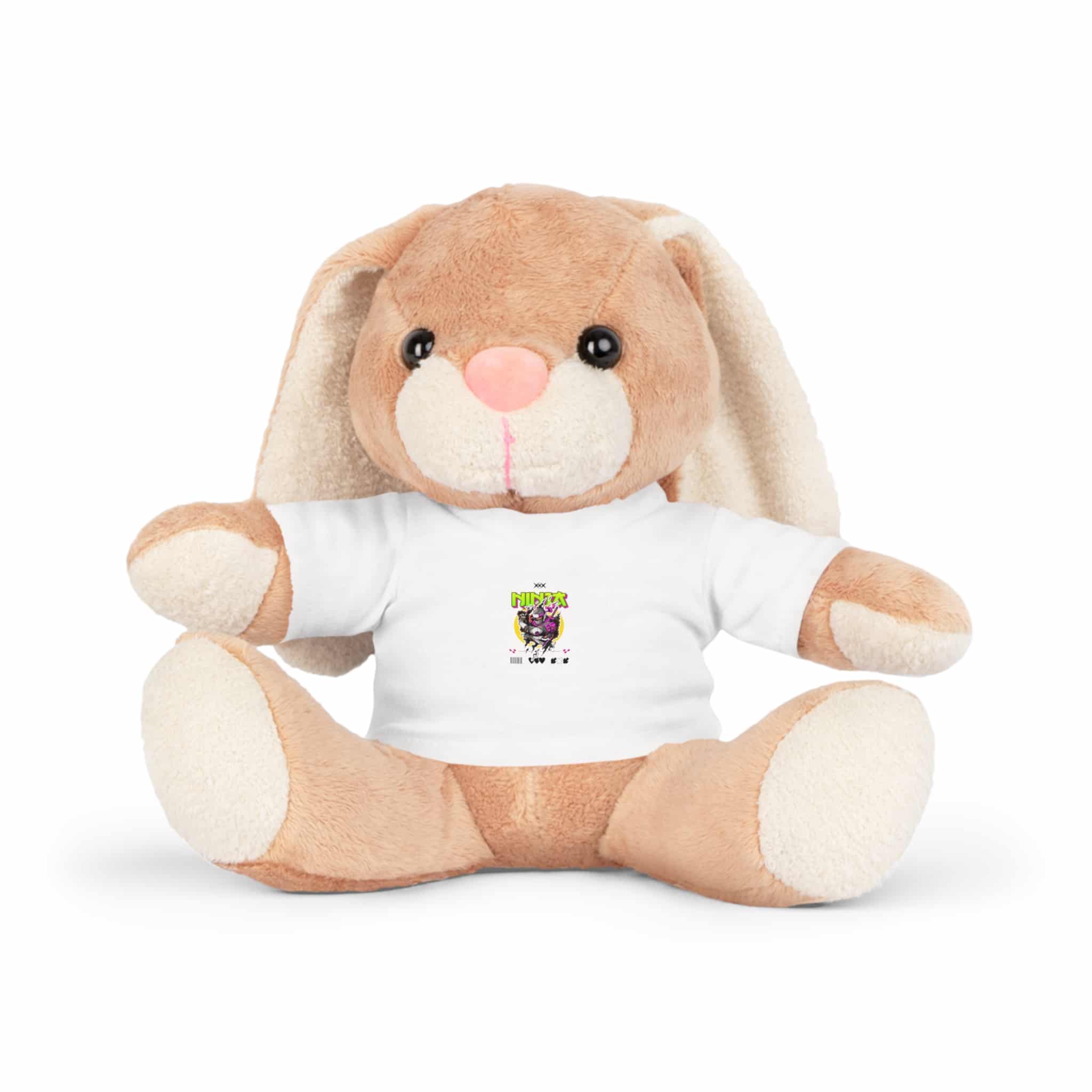 Typography Tshirt Design Ninja Plush Toy With T Shirt - Image 4