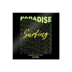 Paradise Surfing Die Cut Stickers Dtf