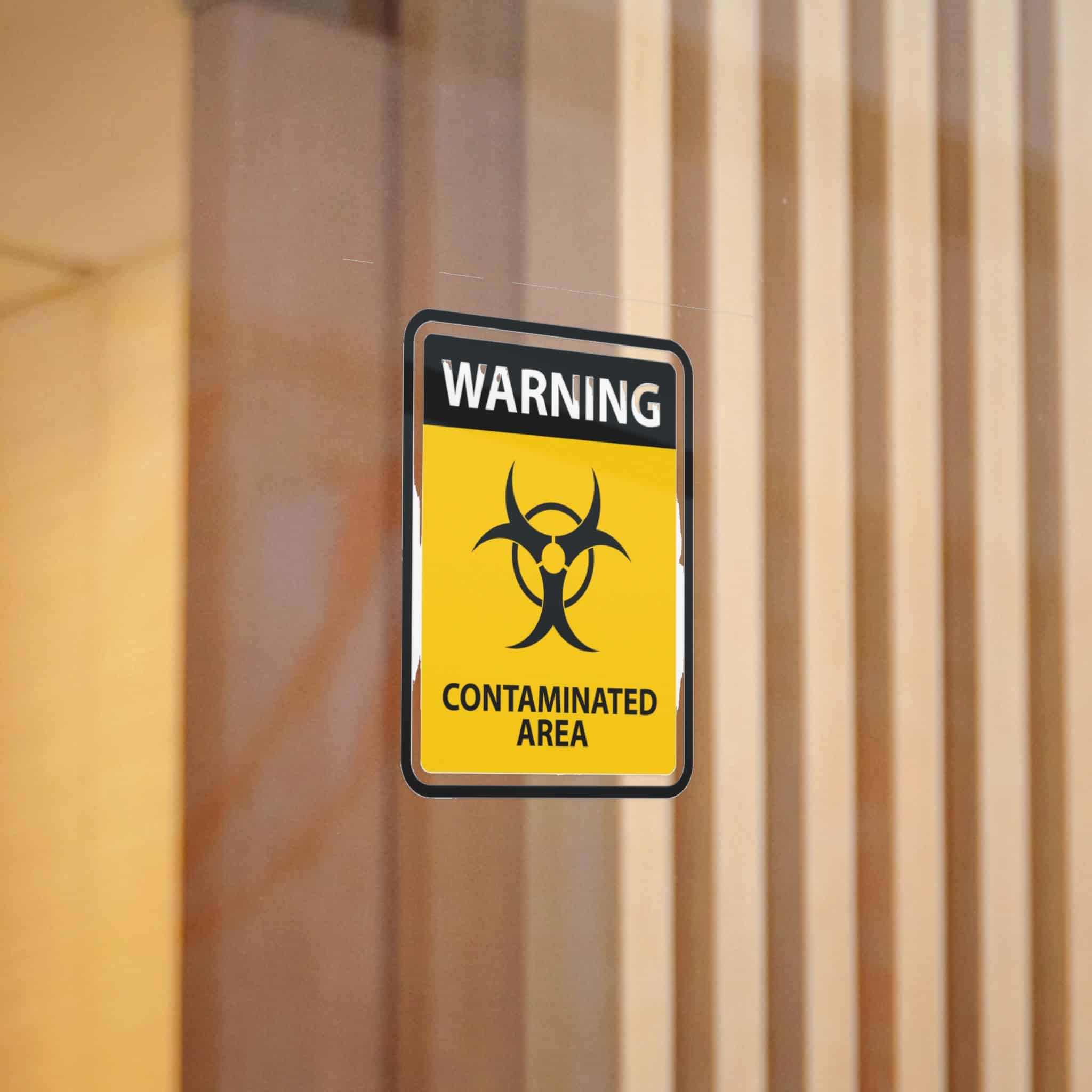 Warning Contaminated Area Die Cut Stickers Dtf - Image 6
