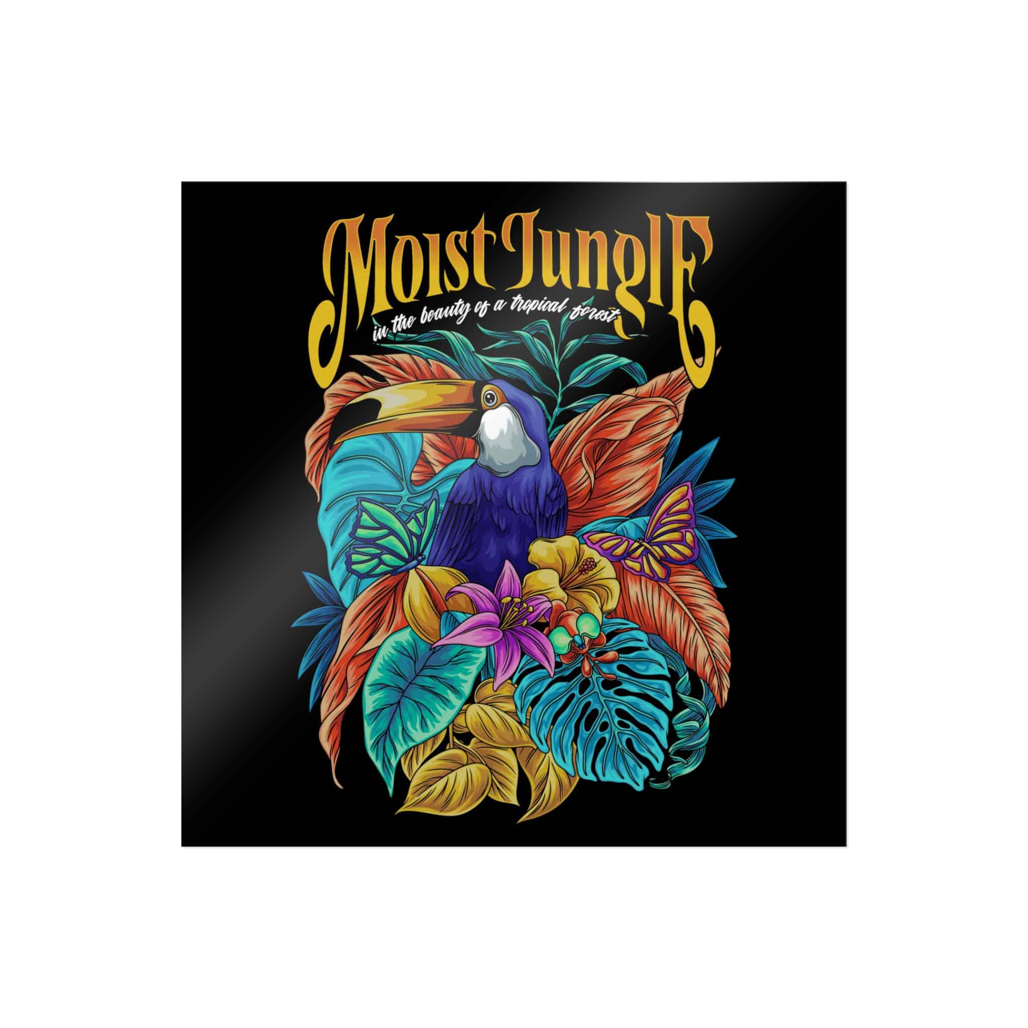 Tropical Bird With Text Illustration Die Cut Stickers Dtf - Image 11