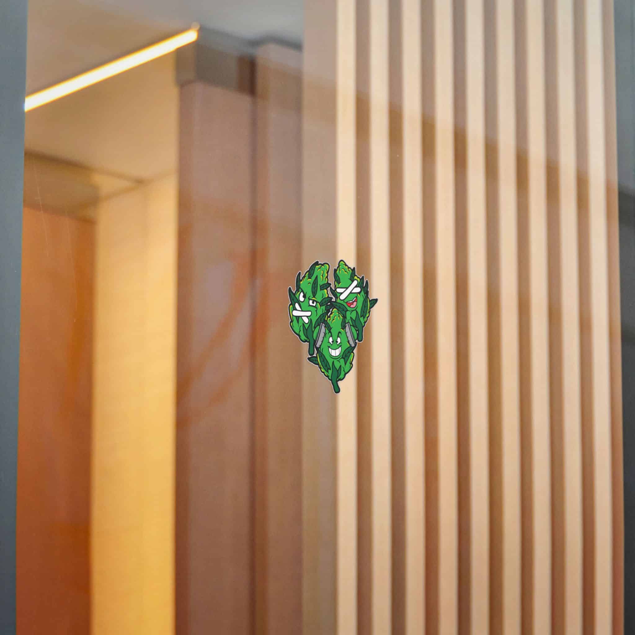 Grass Bud Weed Marijuana High Emoji Die Cut Stickers Dtf - Image 18