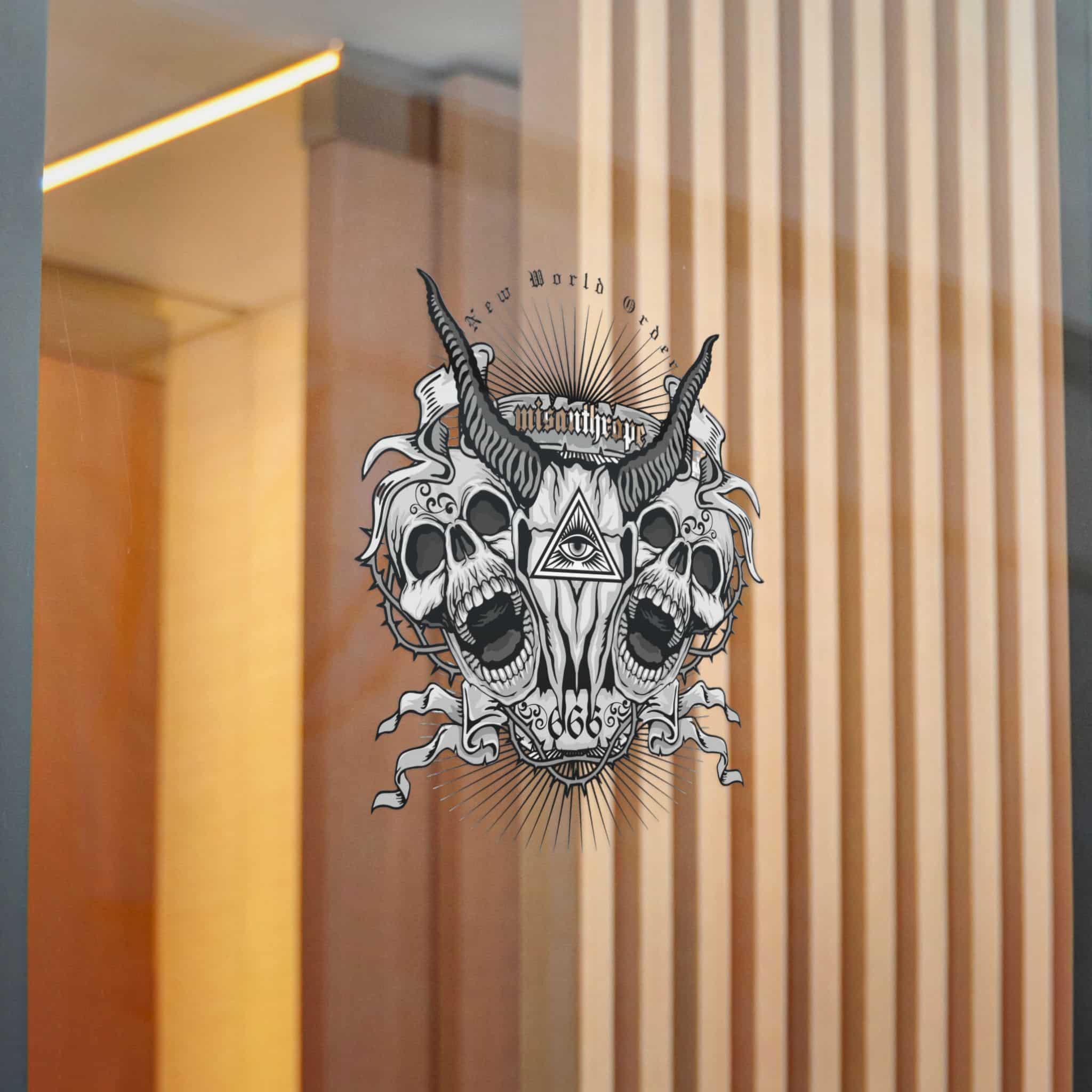 Gothic Sign With Goat Skull Grunge Vintage Design T Shirts Die Cut Stickers Dtf - Image 22