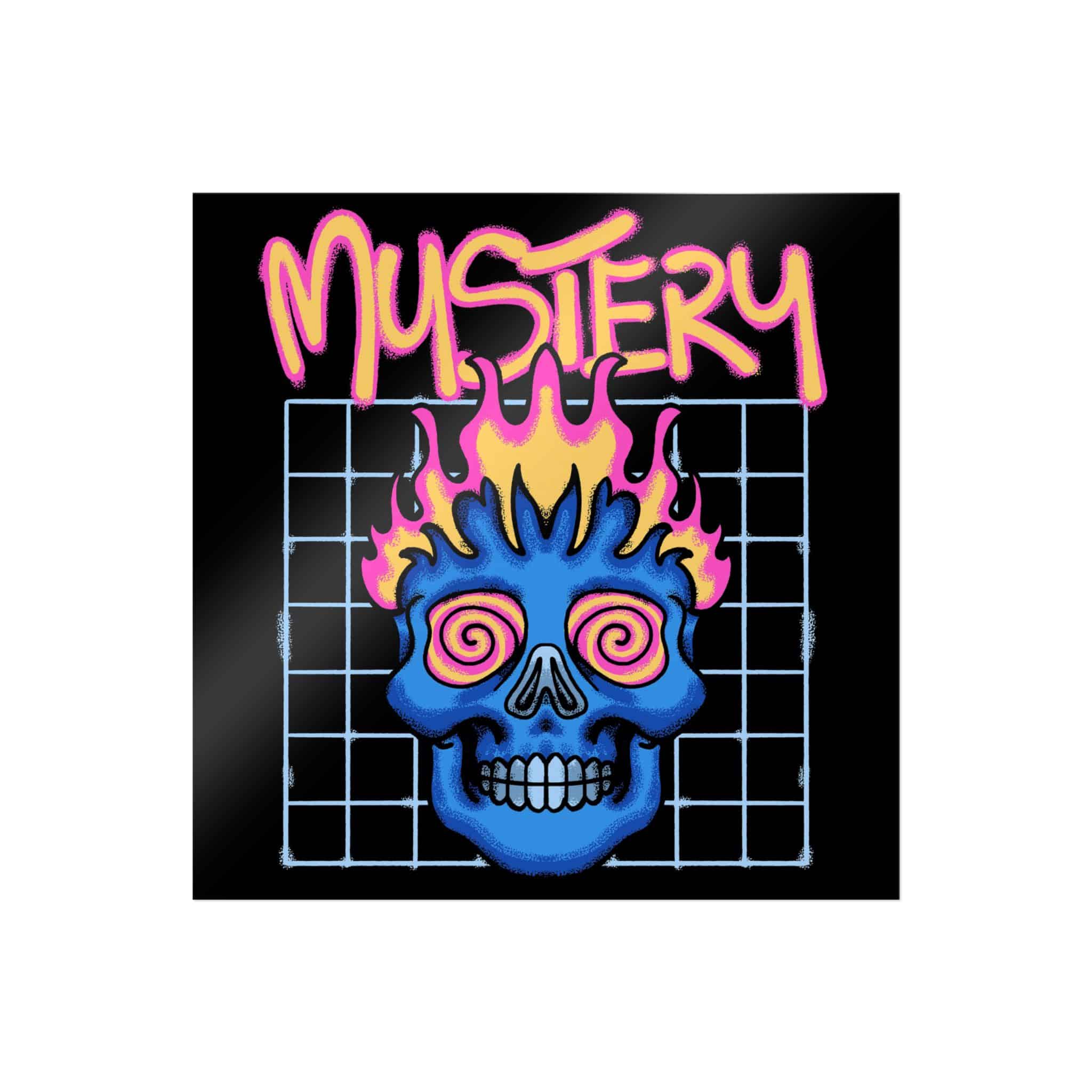 Flaming Blue Skull Streetwear Illustration Die Cut Stickers Dtf - Image 31