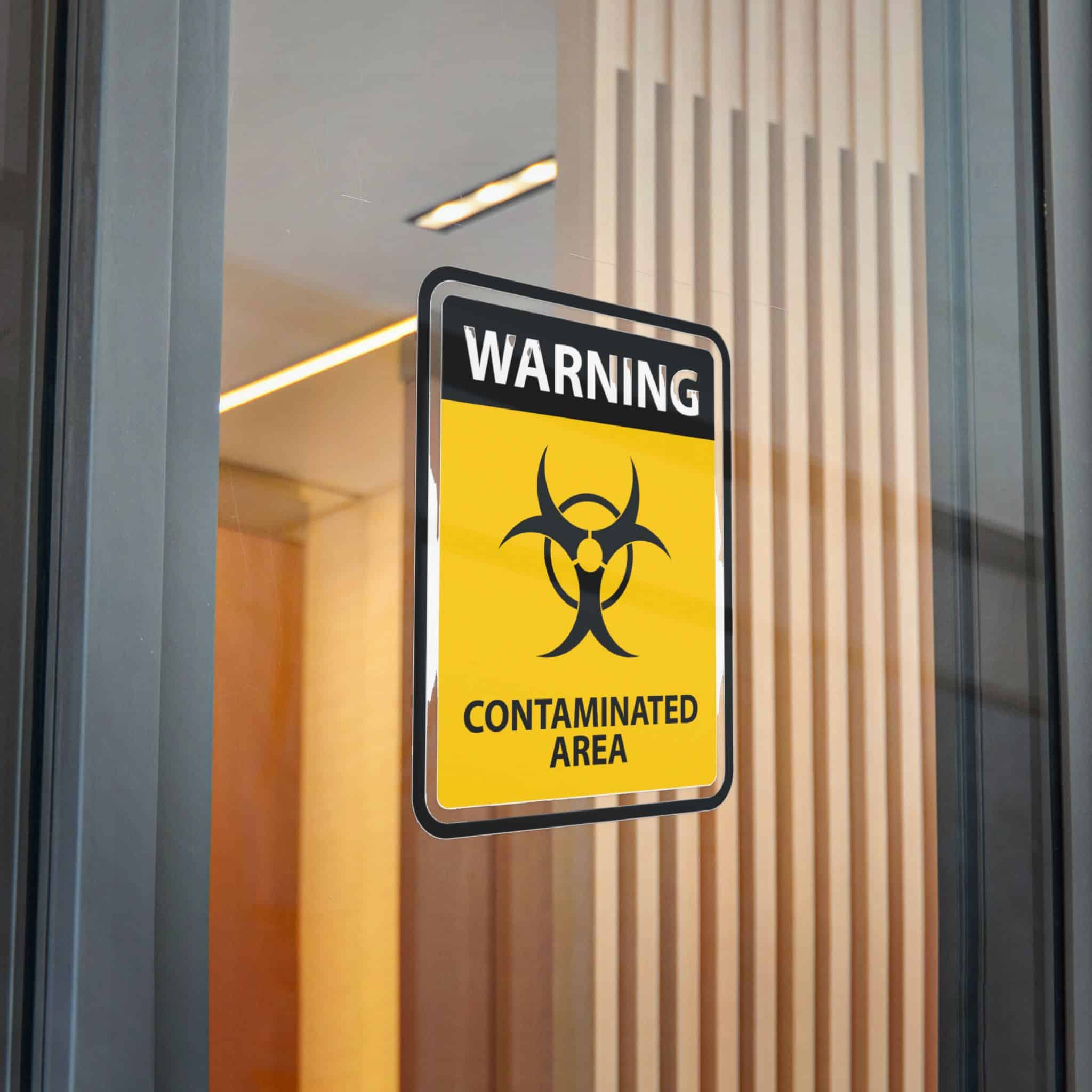 Warning Contaminated Area Die Cut Stickers Dtf - Image 30