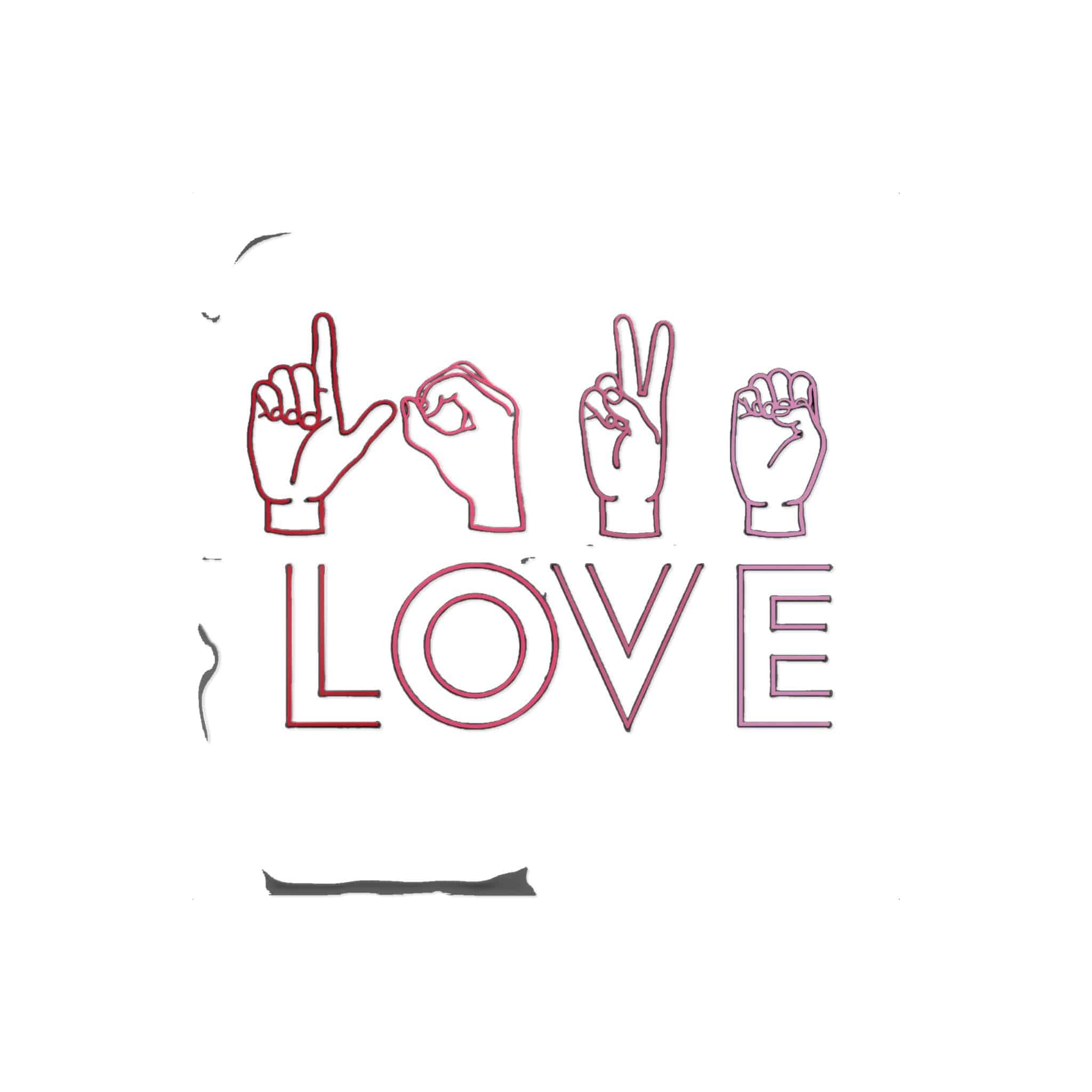 Love Sign Language Die Cut Stickers Dtf - Image 27