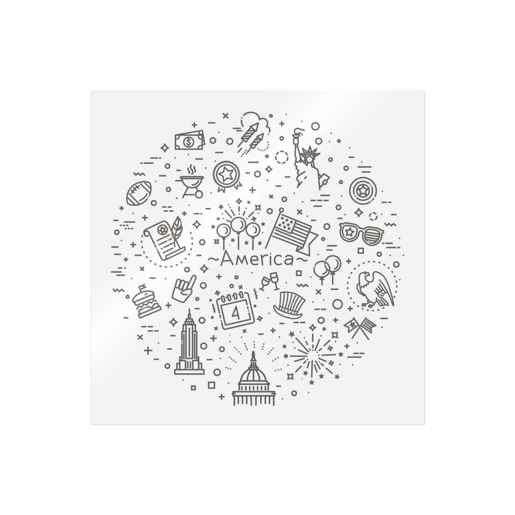 Independence Die Cut Stickers Dtf - Image 29