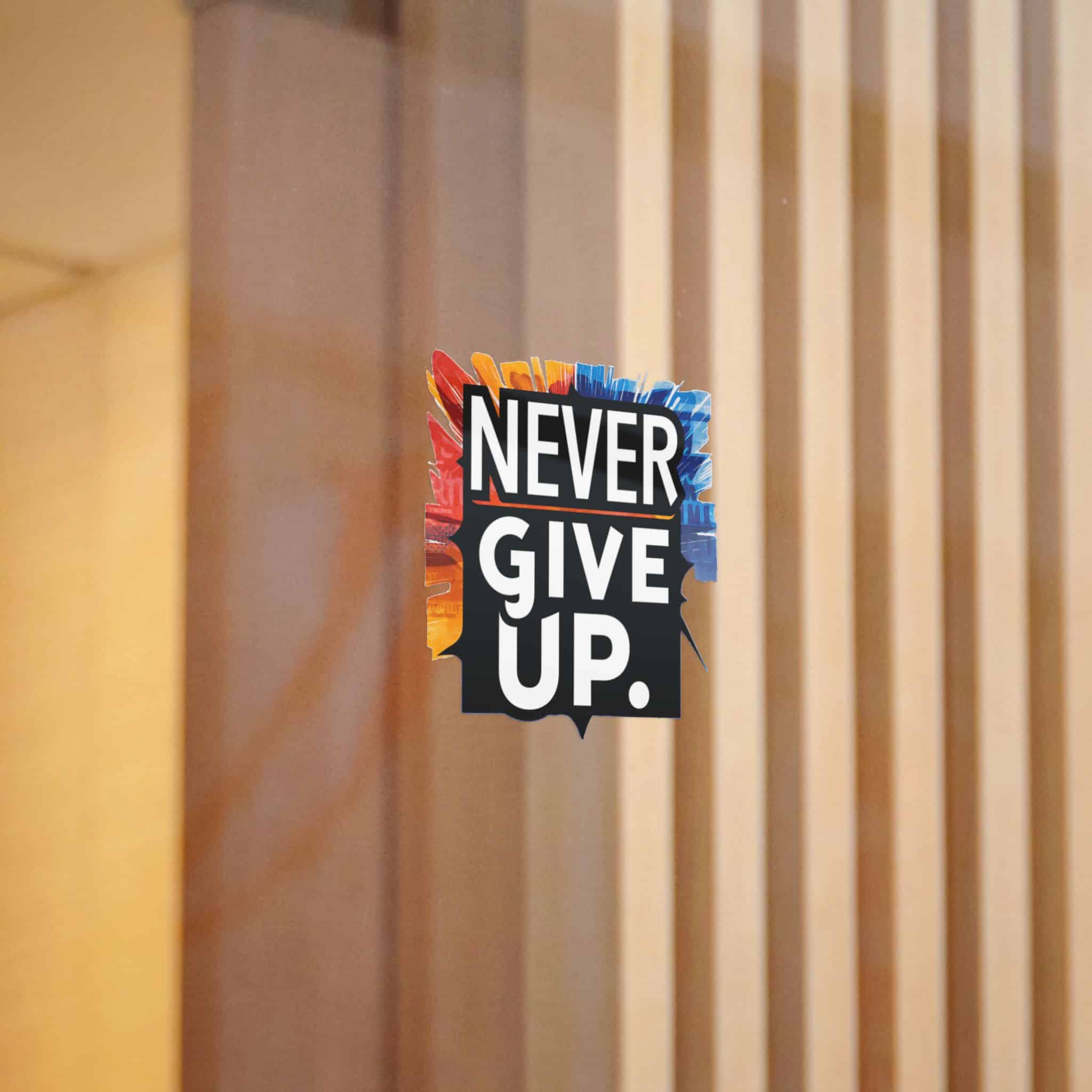 Never Give Up 2 1 Die Cut Stickers Dtf - Image 10