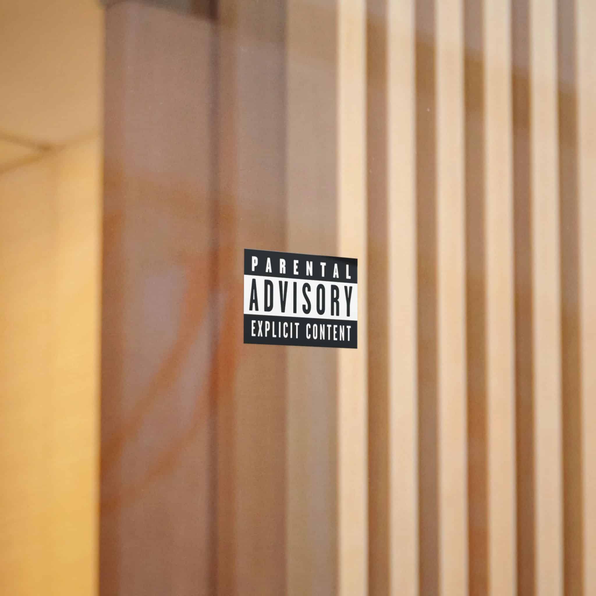Parental Advisory Explicit Content Logo Vector Copia Die Cut Stickers Dtf - Image 2