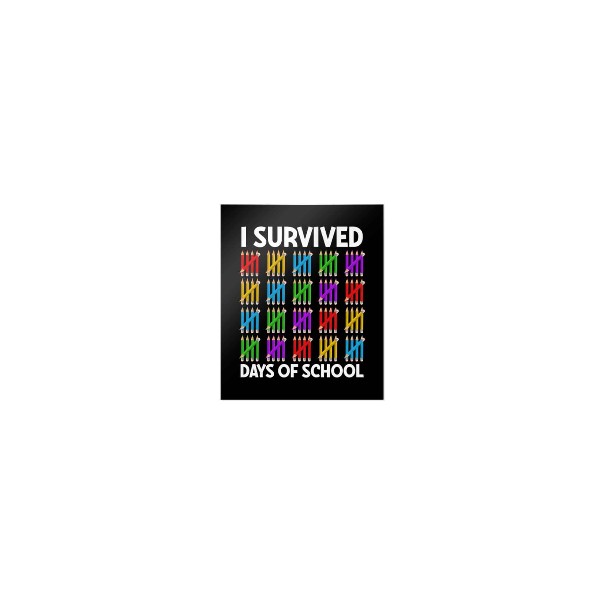 I Survived 100 Days of School Die Cut Stickers Dtf - Image 17
