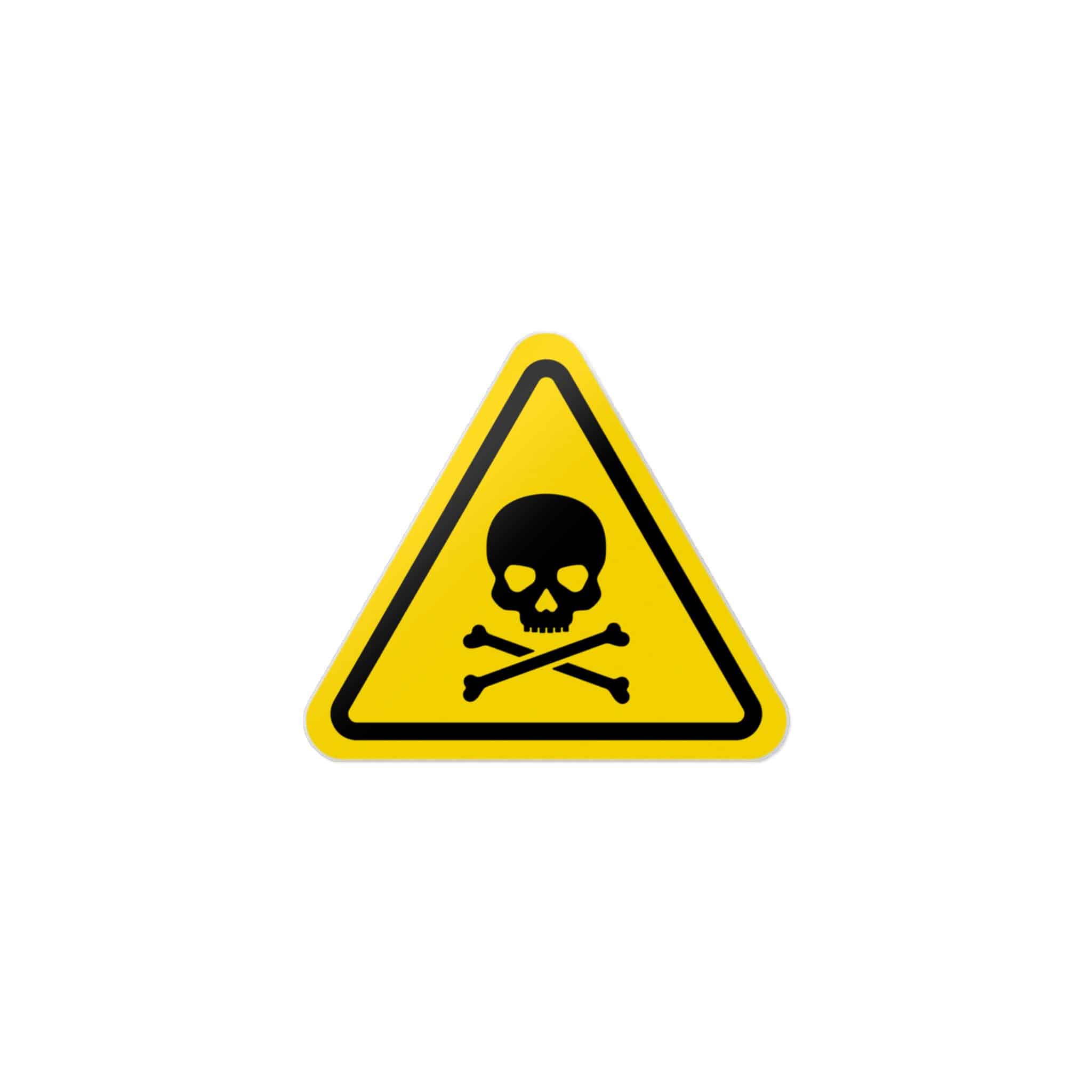 Skull Crossbones Flat Icon Black Vector Triangle Danger Sign Yellow Background Die Cut Stickers Dtf - Image 5
