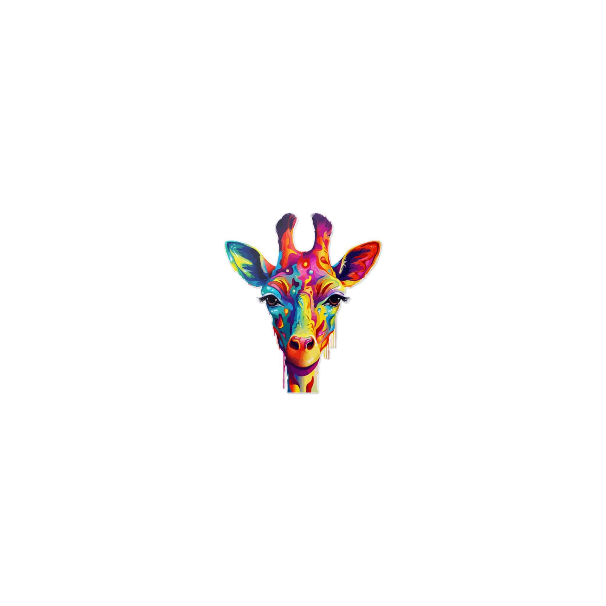 Vibrant Modern Giraffe Fantasy Background 2 Die Cut Stickers Dtf - Image 17